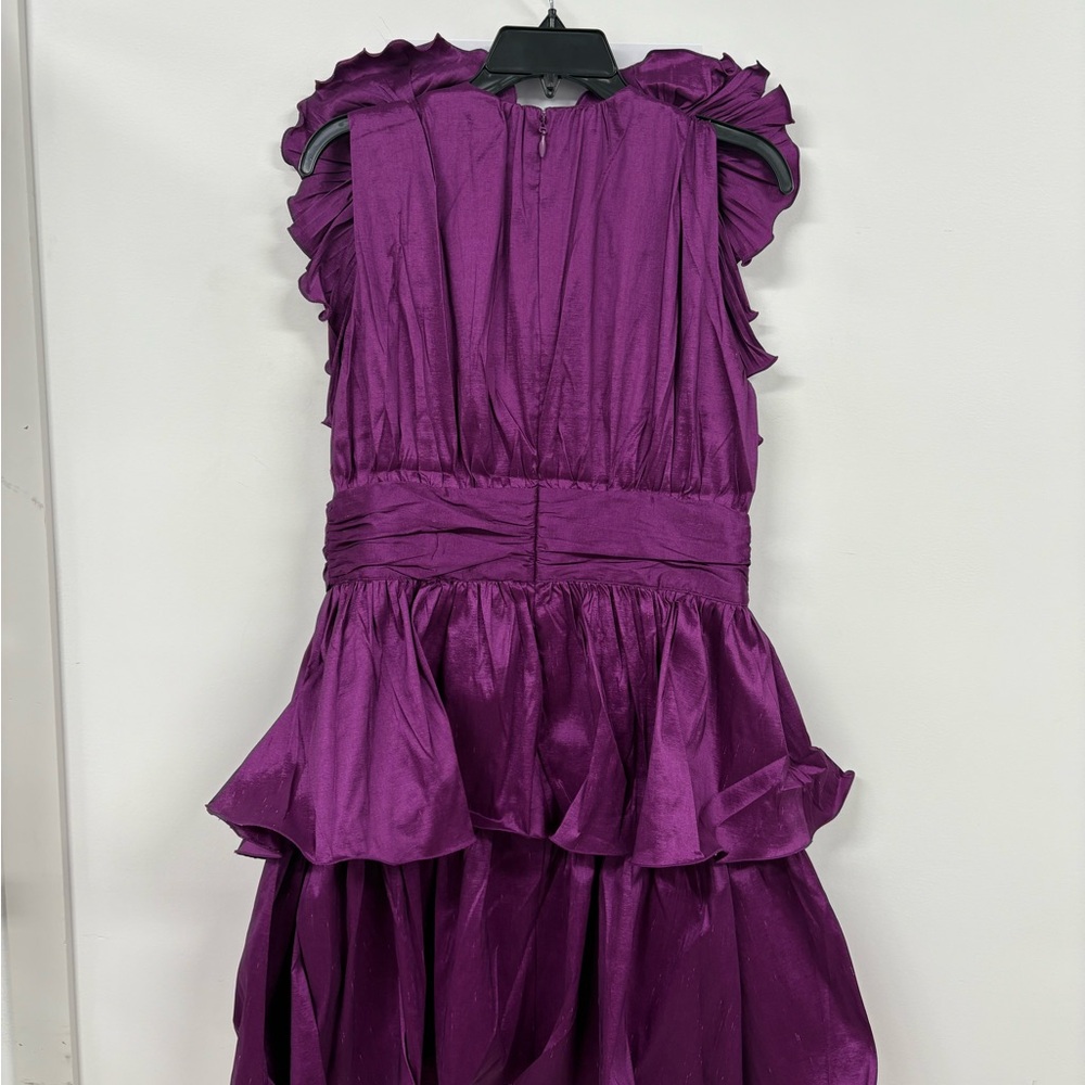 Purple Ruffled Mini Dress - Picture 2 of 5